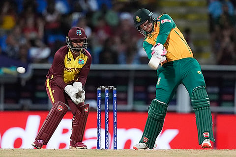 Heinrich Klaasen bats against West Indies